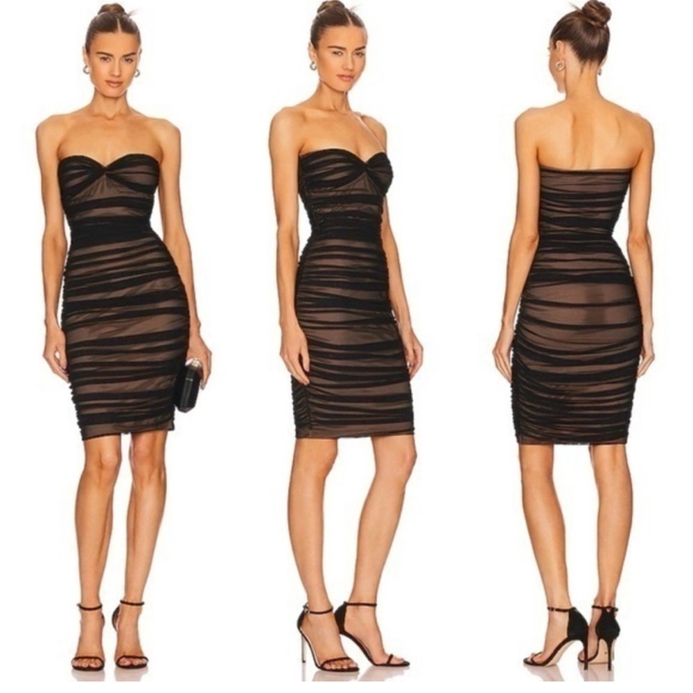 NWT Perfect NORMAKAMALI WALTER DRESS TO KNEE mesh strapless XL